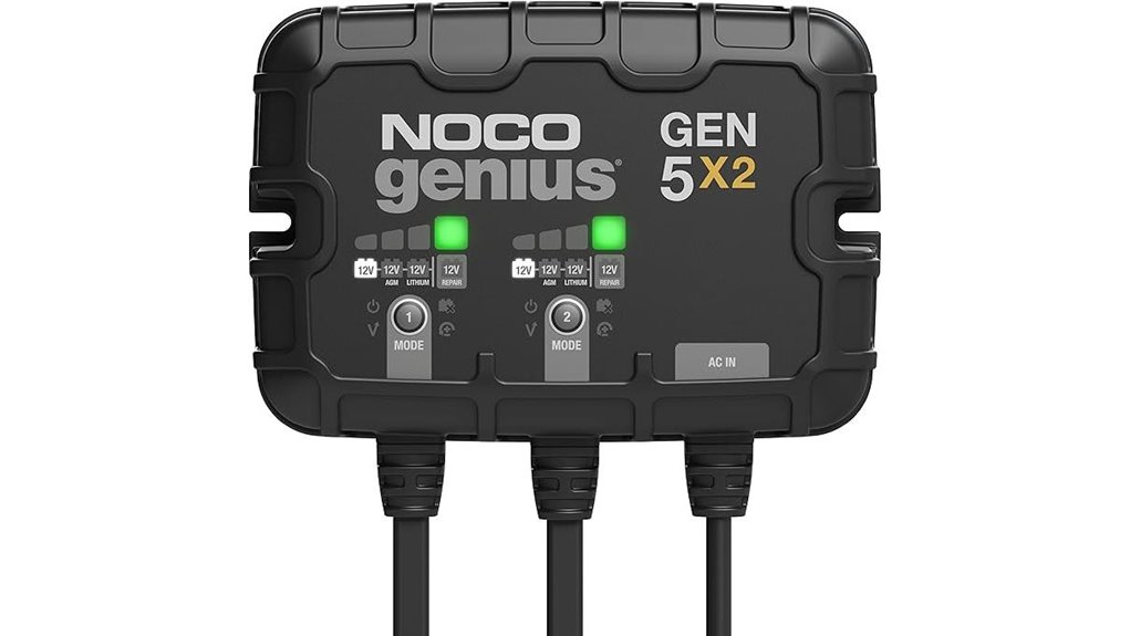 2 bank 12v marine charger