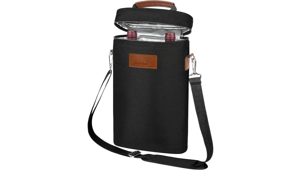 2 bottle leakproof insulated tote