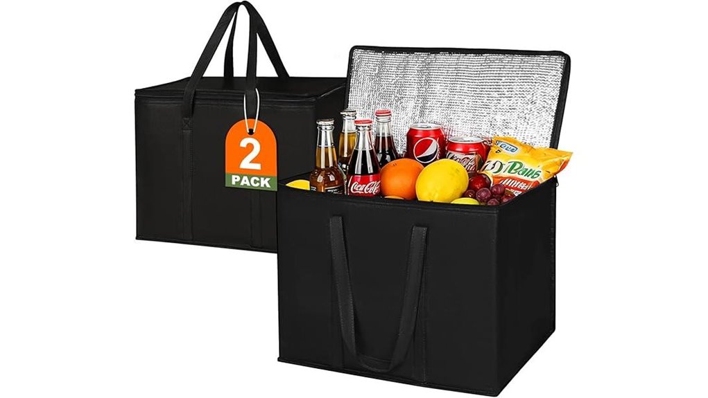 2 pack insulated zipper bags