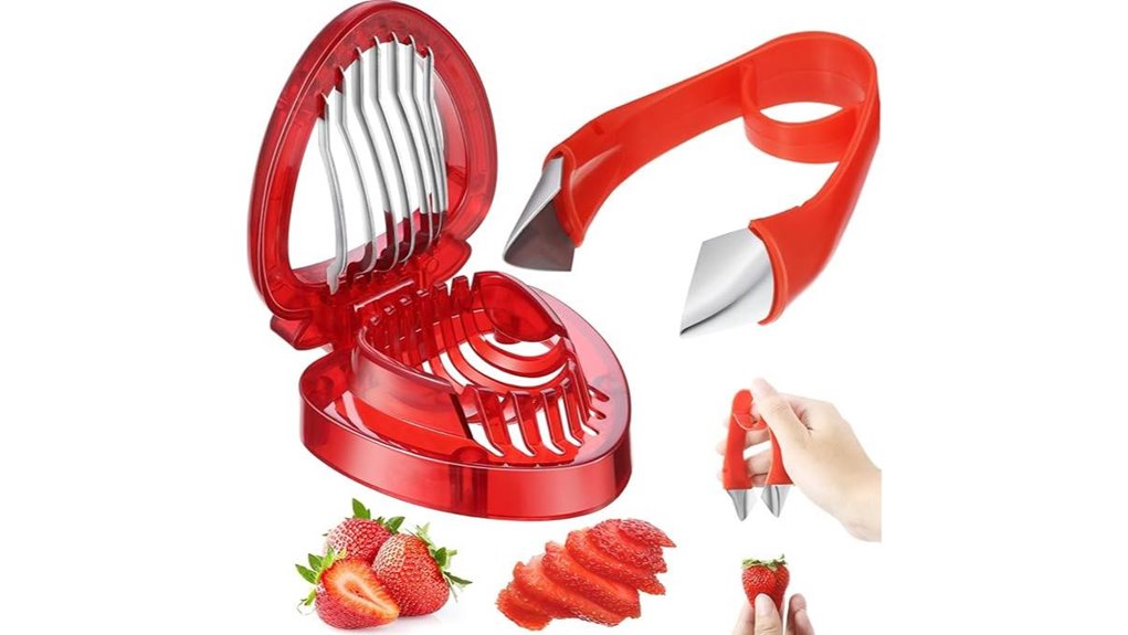 2 piece strawberry slicer set