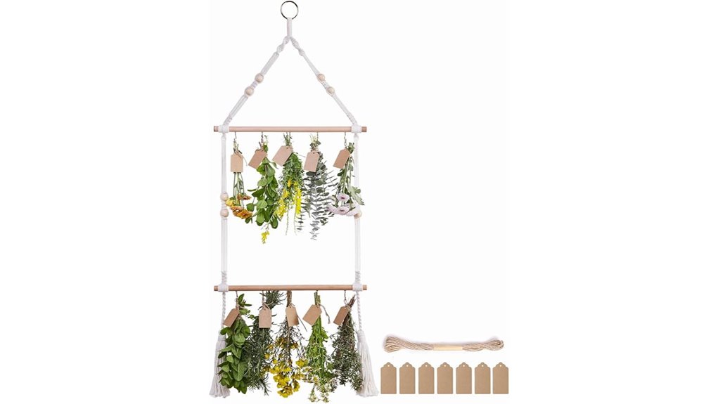 2 tier herb rack tags
