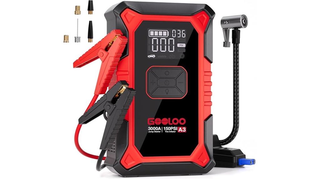 3000a jump starter compressor