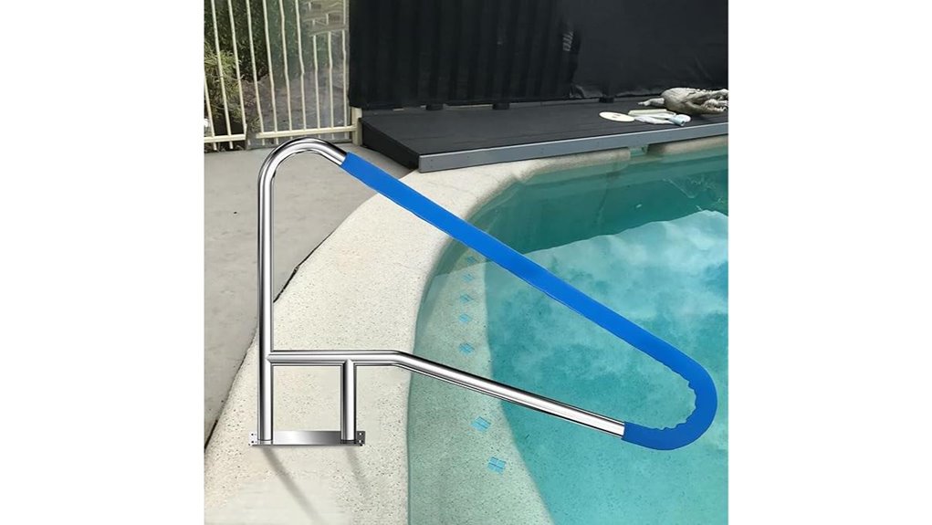 304ss blue pool handrail