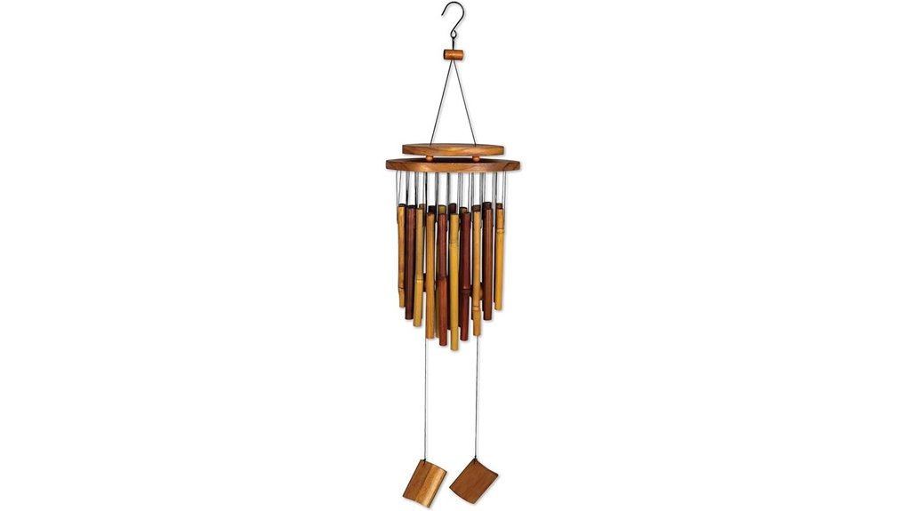 31 inch apricot bamboo chime