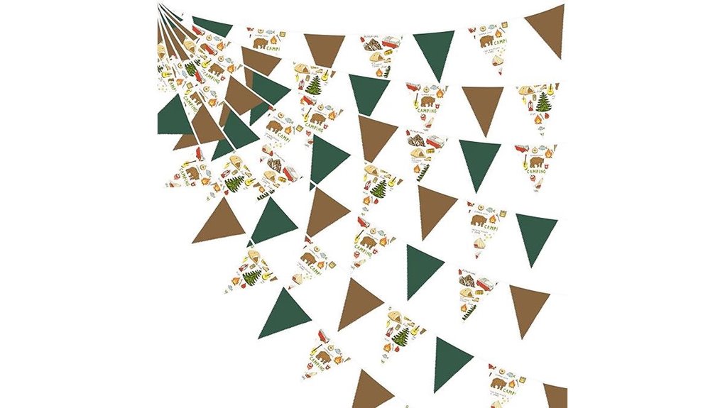 32ft green brown camper garland