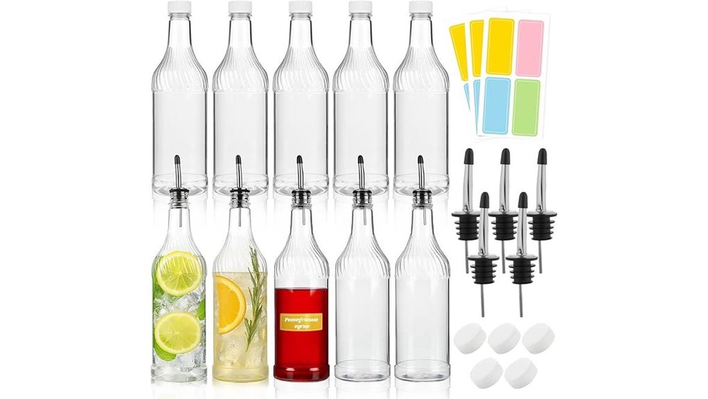 32oz plastic long neck bottles