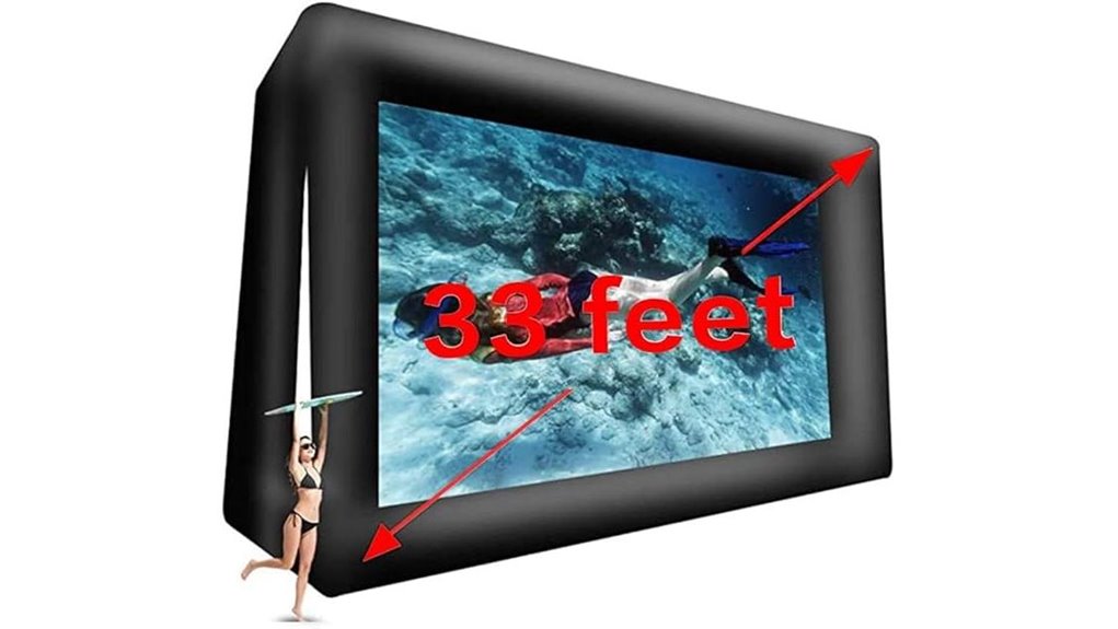33 foot inflatable movie screen