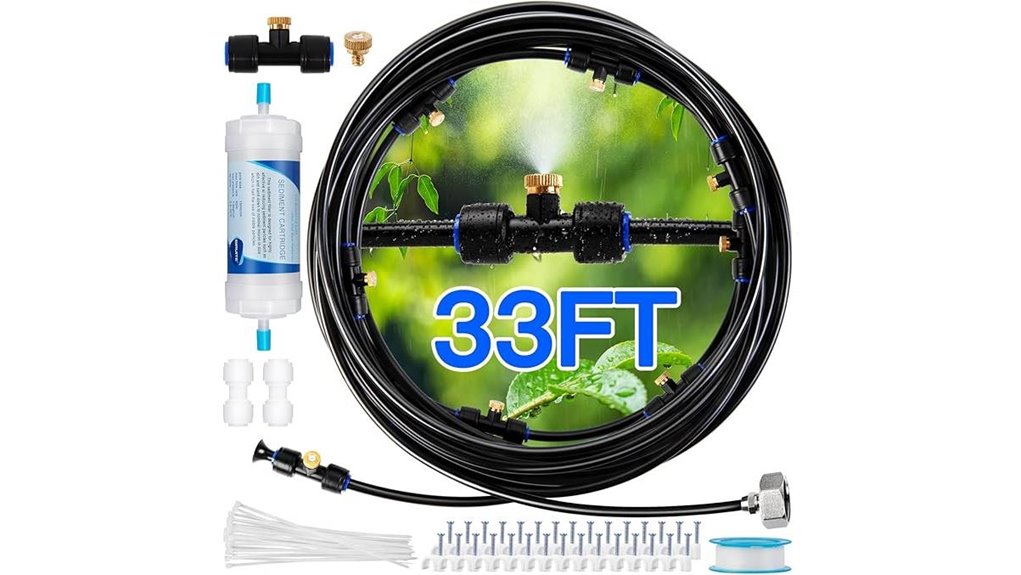 33 foot patio filtered misters