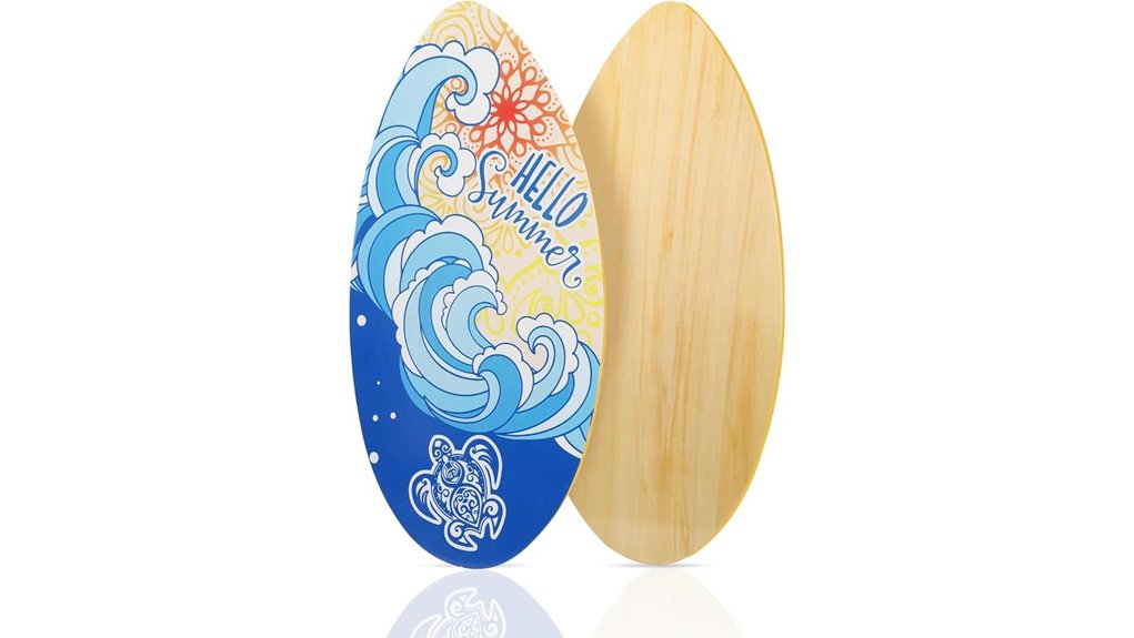 35 inch wooden beach skimboard