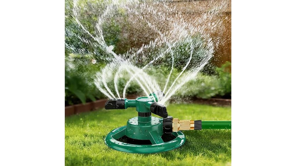 360 degree automated yard sprinkler