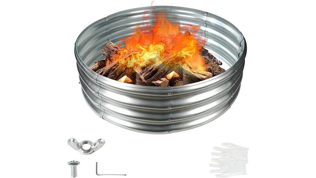 36 inch foldable galvanized ring