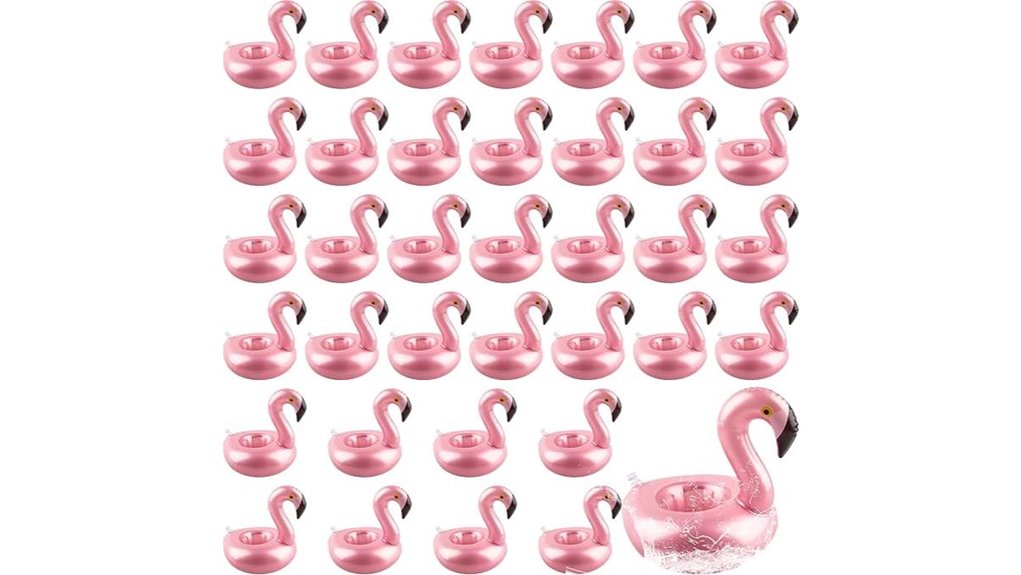 36 pack rose gold flamingos