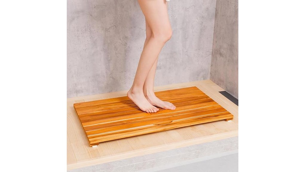36x20 teak shower mat