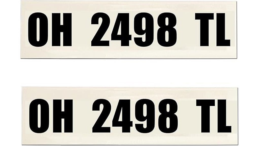 3 inch boat registration stickers