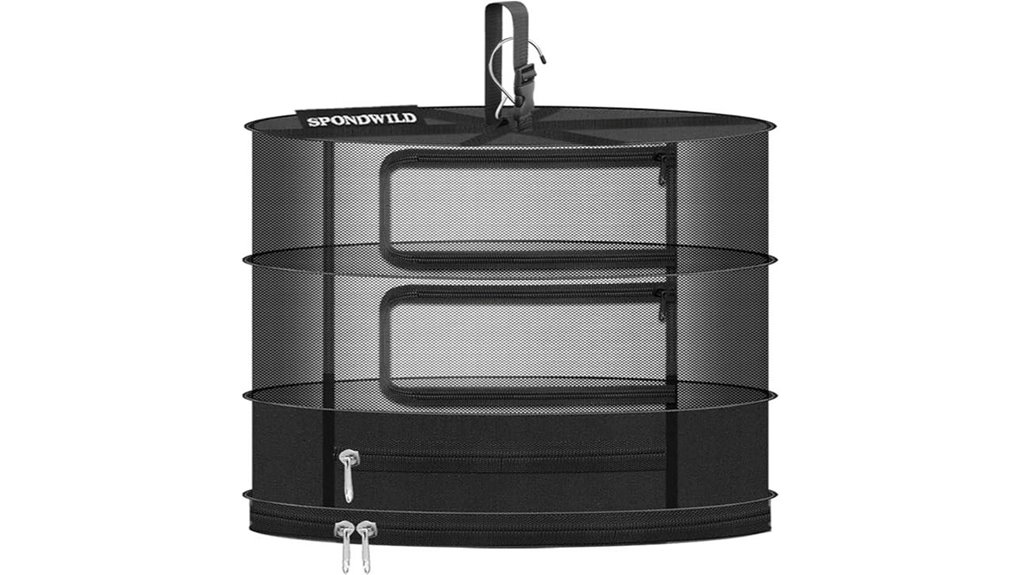 3 layer foldable hooked rack