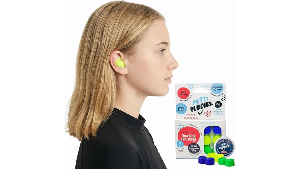3 pack floating silicone earplugs