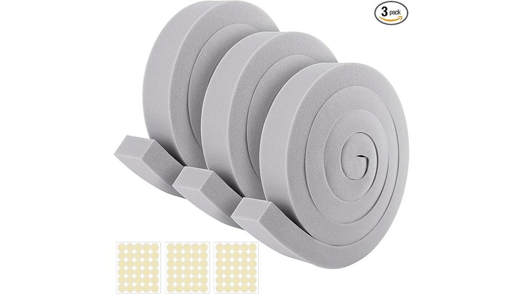 3 piece grey foam strip