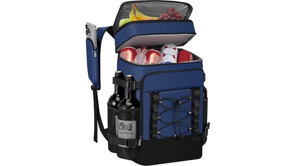 40 capacity insulated cooler backpack