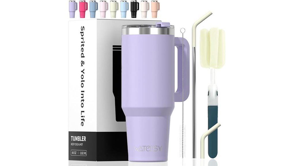 40oz purple insulated tumbler