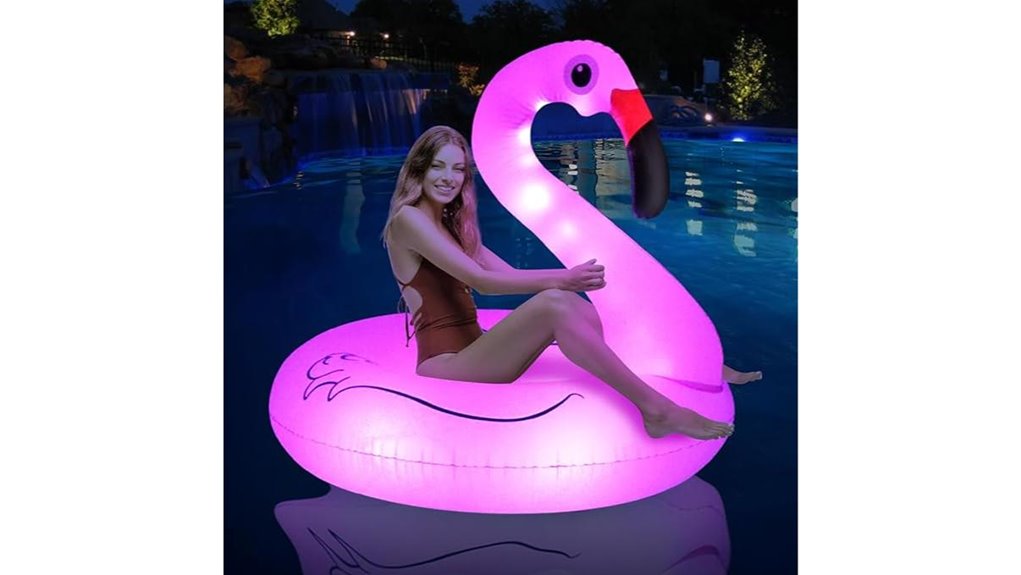 42 inch solar flamingo float