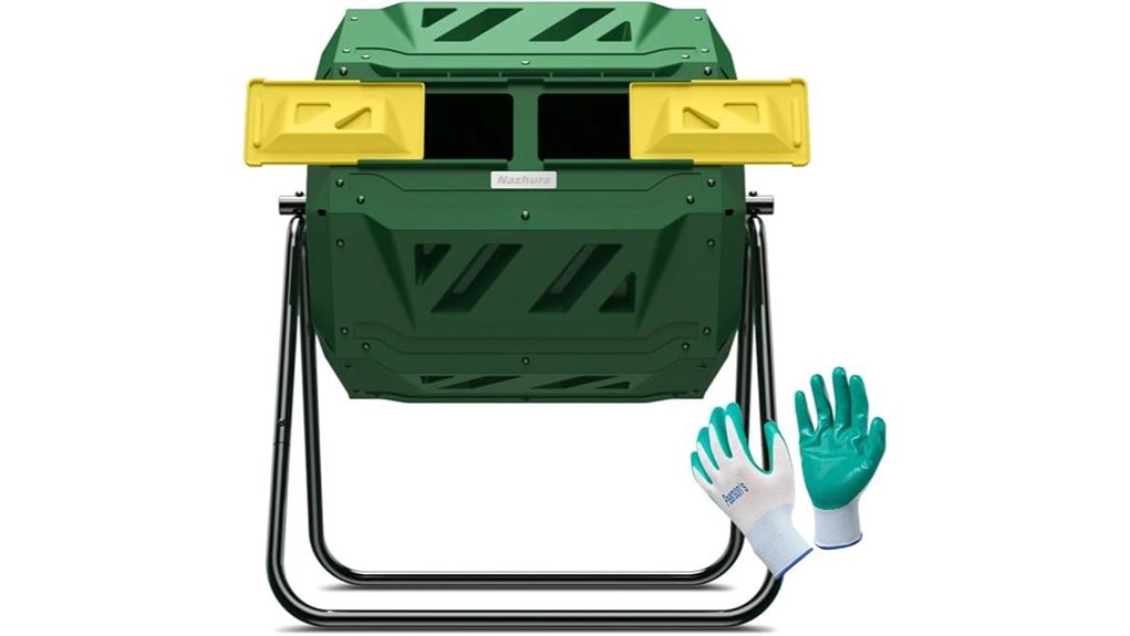 43 gallon dual chamber compost bin