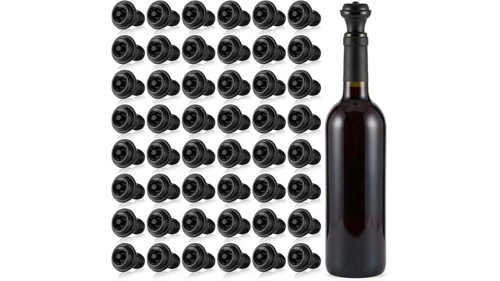 48 black vacuum stoppers