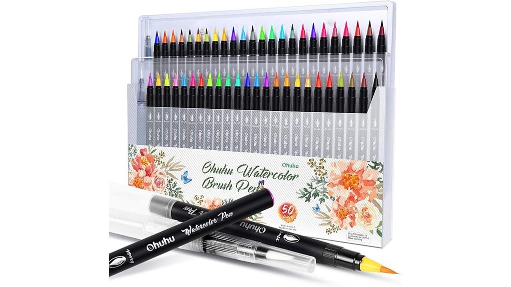 48 color watercolor brush marker