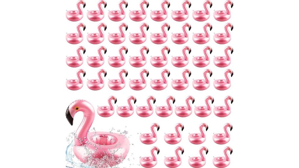 48 pack inflatable flamingo holders