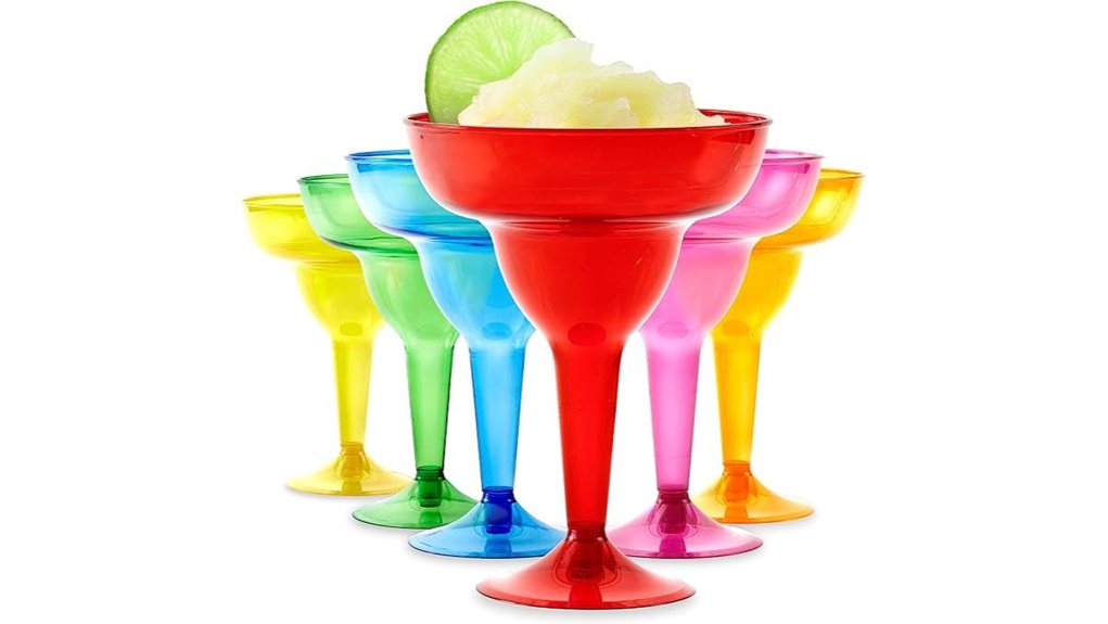 48 pack multicolor margarita glasses