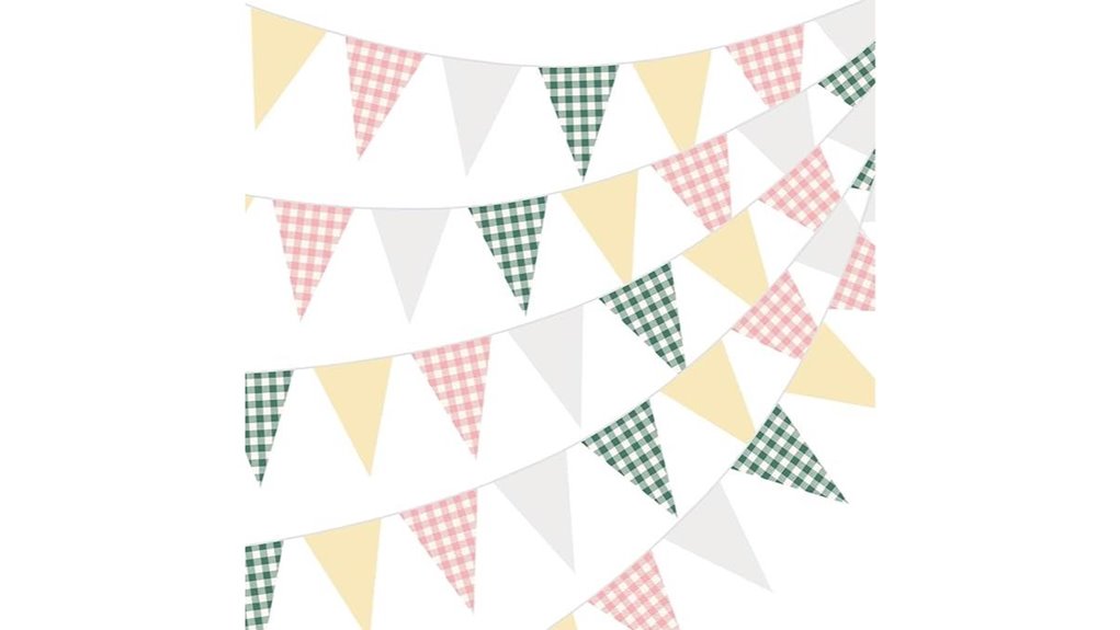 49ft pink gingham banner