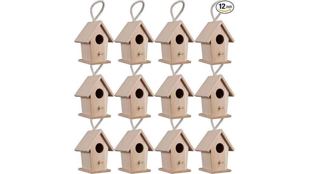 4 3 inch unfinished birdhouse pack