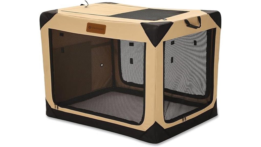 4 door collapsible dog crate