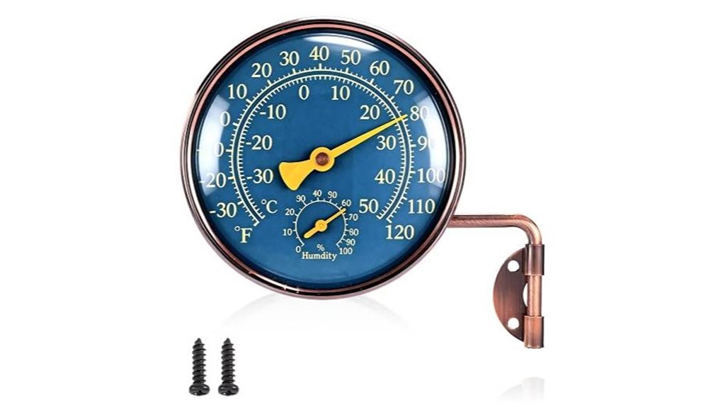 4 inch brass thermometer humidity meter