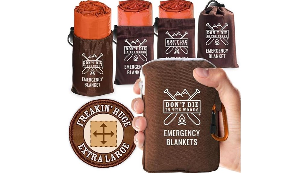 4 pack huge emergency blankets