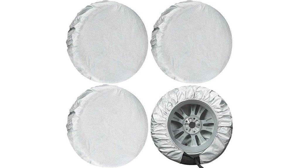 4 pack silver tire covers