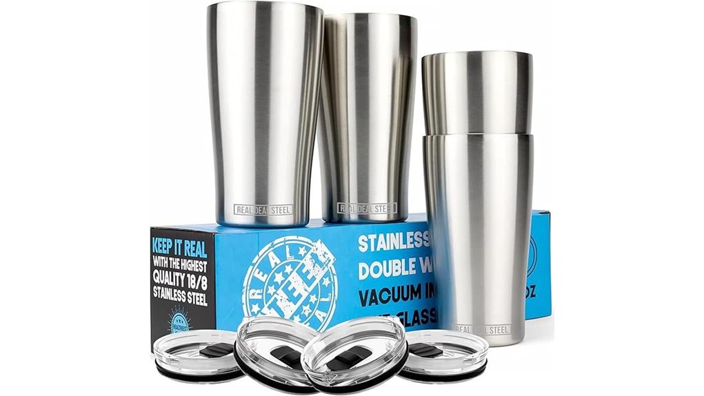 4 pack stainless vacuum glasses