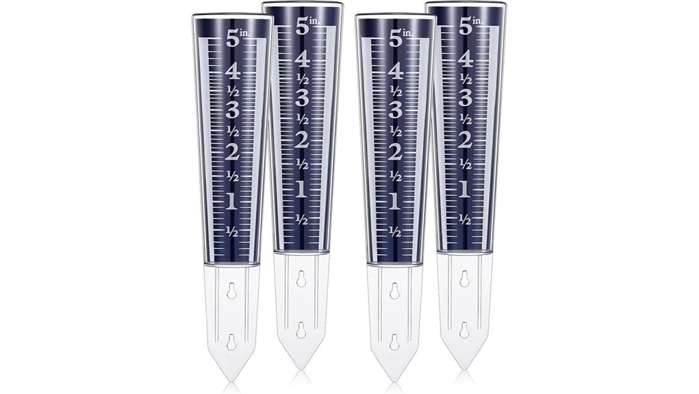 4 piece blue acrylic gauges