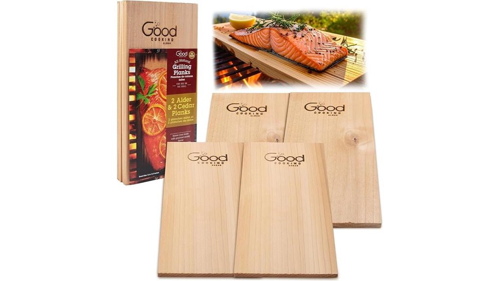 4 piece cedar alder grilling