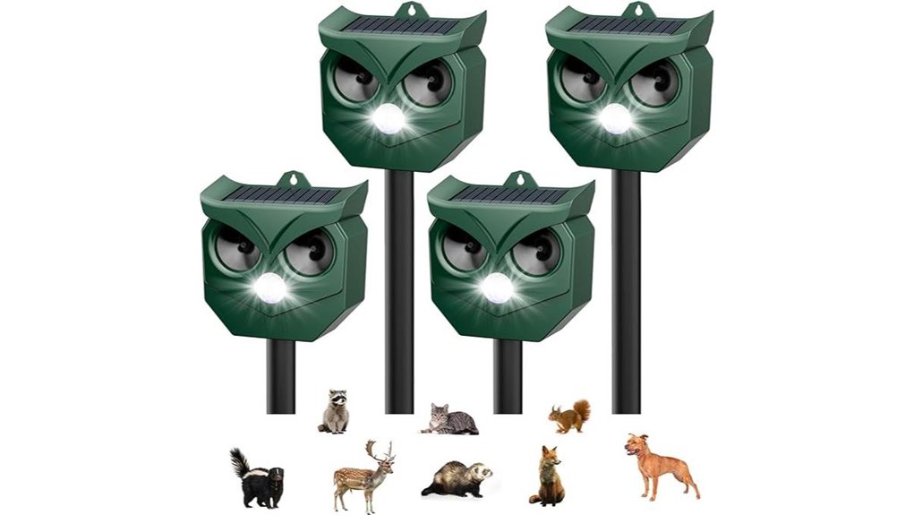 4 piece solar ultrasonic repeller
