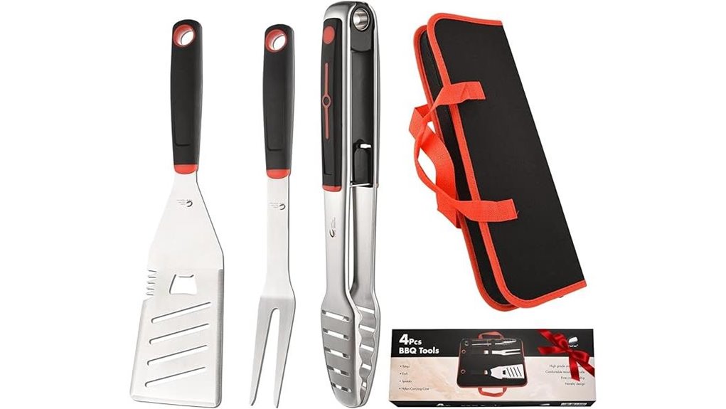 4 piece stainless bbq kit