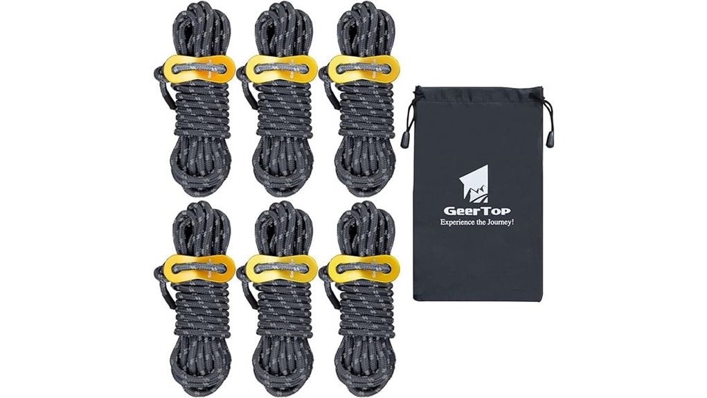 4mm reflective 6 pack cords