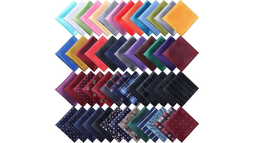 52 soft silk handkerchiefs
