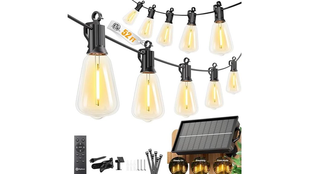 52ft solar waterproof lights