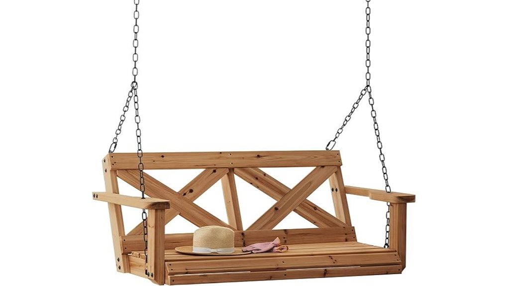 55 inch cedar porch swing