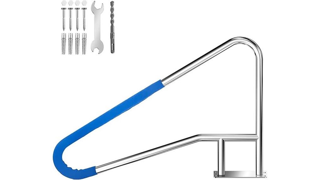 55x32 stainless blue handrail