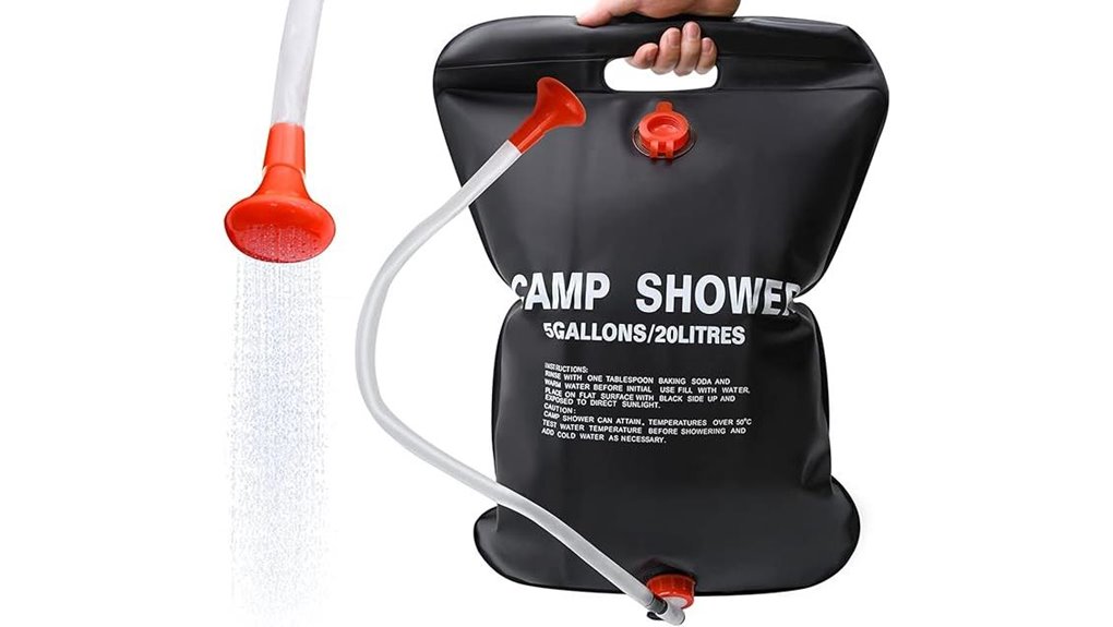 5 gallon solar shower bag