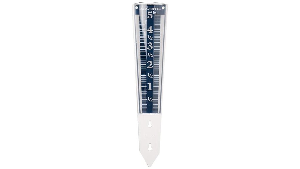 5 inch acrylic rain gauge