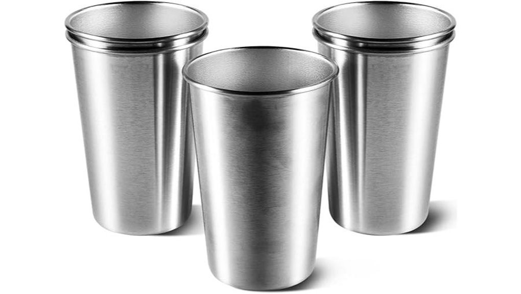 5 pack 16oz steel cups