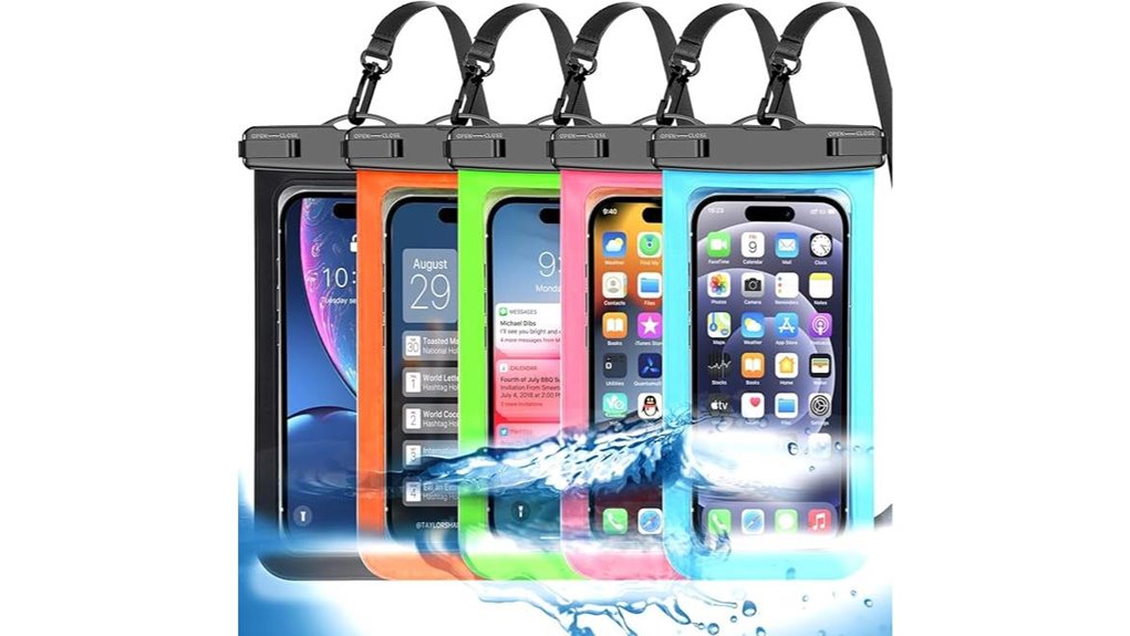 5 pack colorful ip68 pouches
