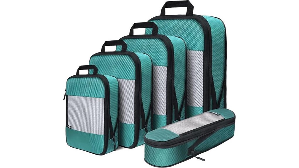 5 pack compression packing cubes